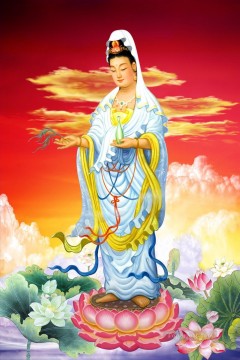 仏教徒 Painting - 蓮華経の慈悲の神